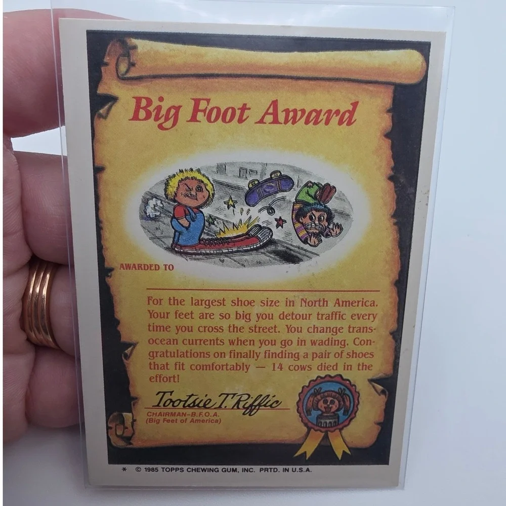 Topps Garbage Pail Kids OS2 Rob Slob 52b Multi Fair 1985 Series 2 Sticker Card